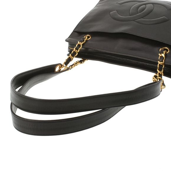 Chanel Chain Shoulder Gold Metal Fittings Lambskin Black - Picture 3 of 8